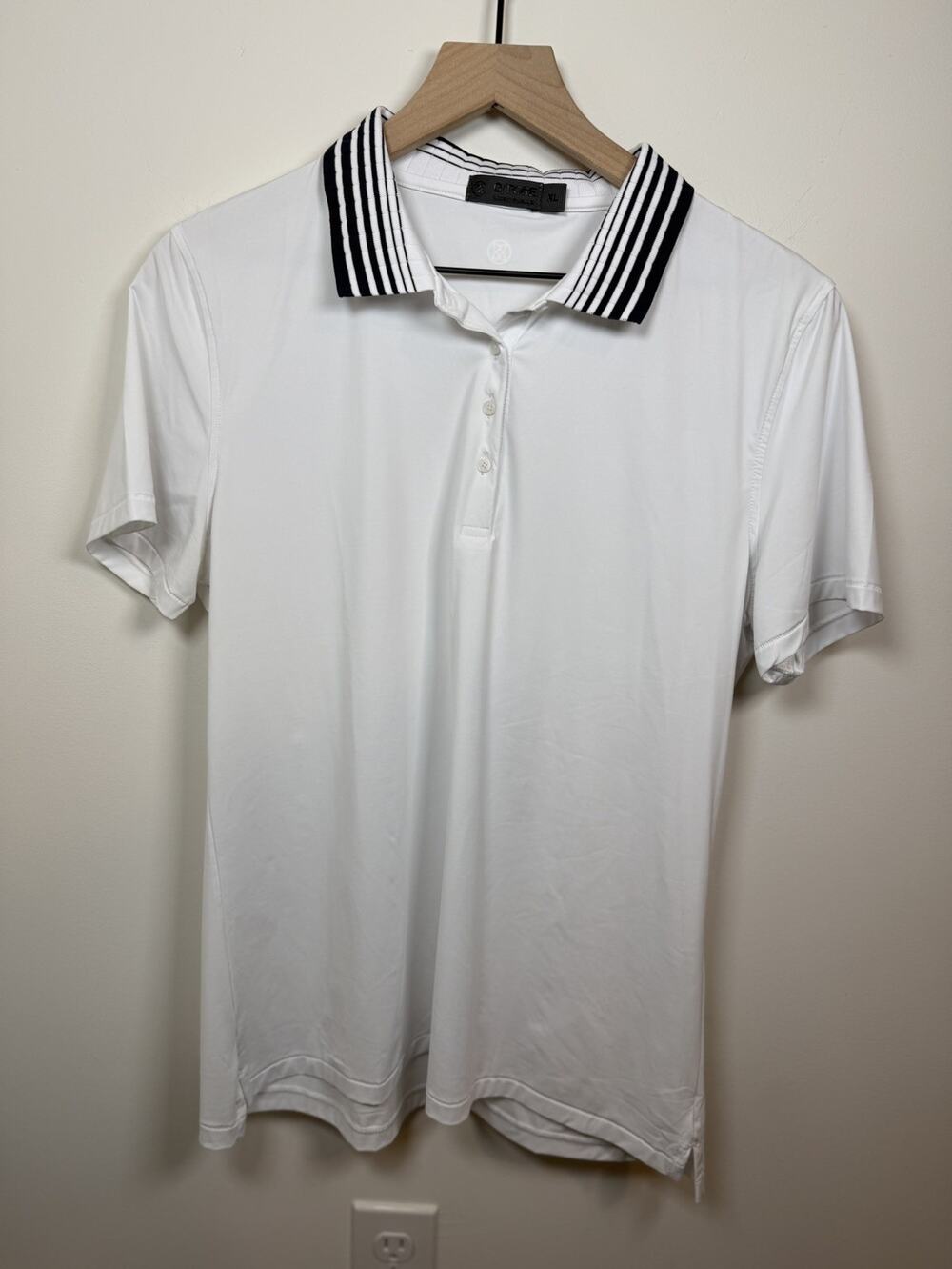 G/FORCE Women Golf Polo Size XL White Blue Accents Athleisure Golf Tennis